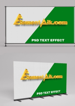 Floating Gold 3D Text Effect 2406025