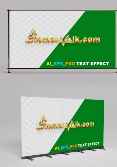 Luxury 3D Diamond Gold Metal Text Effect 2406037