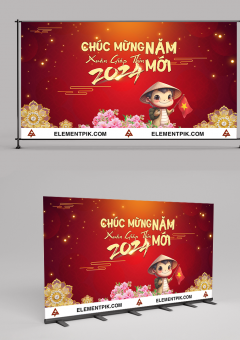 Phông Nền Trang Trí Tết - Xuân Giáp Thìn 2024 - 002