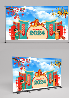 Trang Trí Phối Cảnh Tết Giáp Thìn 2024 001