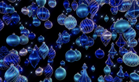 Christmas Baubles Blue - 3D Rotation 006