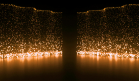 Golden Particle Waterfall Wedding 280624005