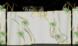 Forest Marble Texture Wedding Stage 280624002