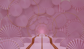 Modern Paper Fan On Wall 150724019