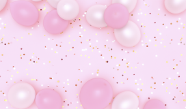 Pastel Balloons And Golden Confetti Birthday 150724029