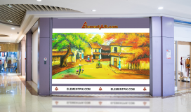 Tranh Phong Cảnh Sơn Dầu 3D Cảnh Làng Quê - 0324011