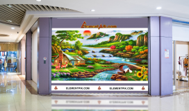 Tranh Phong Cảnh Sơn Dầu 3D Cảnh Làng Quê - 0324012