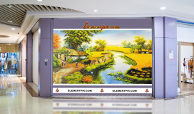 Tranh Phong Cảnh Sơn Dầu 3D Cảnh Làng Quê - 0324020
