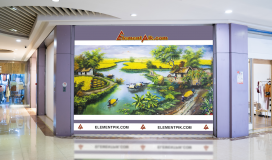 Tranh Phong Cảnh Sơn Dầu 3D Cảnh Làng Quê - 0324021