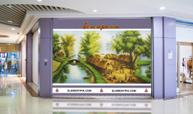 Tranh Phong Cảnh Sơn Dầu 3D Cảnh Làng Quê - 0324022