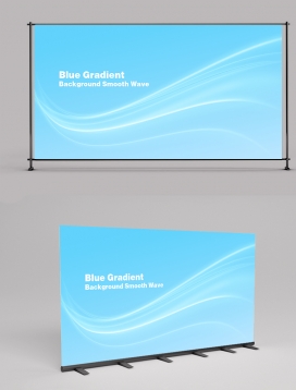 Blue Gradient Background With Smooth Wave 2406003
