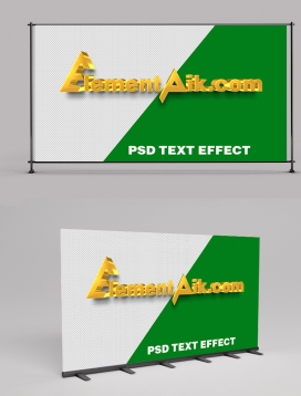 Floating Gold 3D Text Effect 2406025
