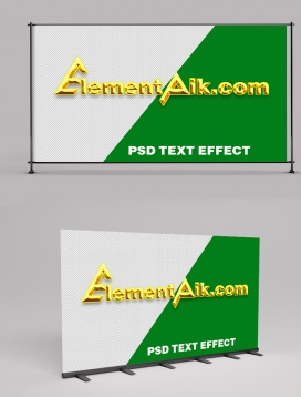 Golden Clipping 3D Text Effect 2406032