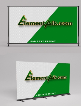 Green Gold 3D Text Effect Template 2406036