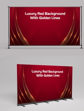 Luxury Red Background With Golden Lines Halftone 2406016