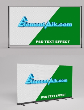 Sky Blue Metallic 3D Text Effect 2406045