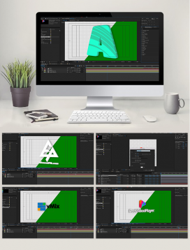 Logo 3D Xoay Trong After Effects Template
