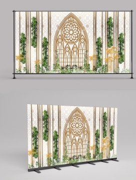Romantic Pattern Wedding Background 2406004